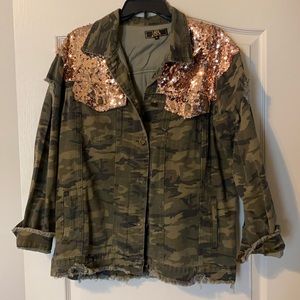 Camo sequined jacket